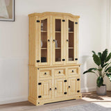 vidaXL Tall cabinet Corona 112x43x196 cm Mexican pine brown