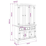 vidaXL Tall cabinet Corona 112x43x196 cm Mexican pine brown