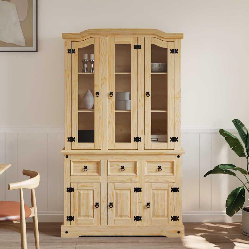 vidaXL Tall cabinet Corona 112x43x196 cm Mexican pine brown