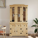 vidaXL Tall cabinet Corona 112x43x196 cm Mexican pine brown