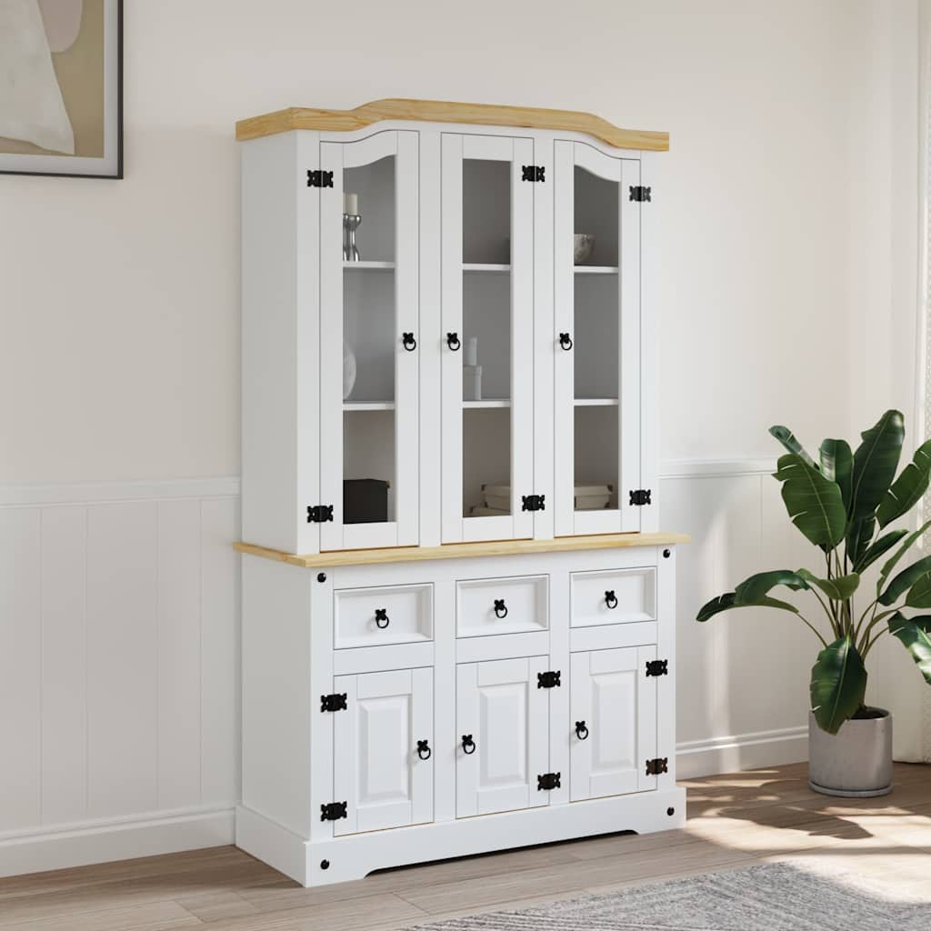 vidaXL Tall cabinet Corona 112x43x196 cm Mexican pine brown