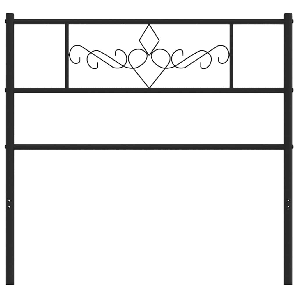 vidaXL Replacement Headboard 75 cm Metal Black