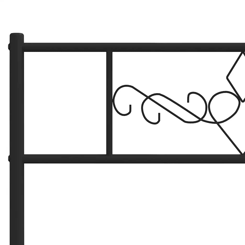 vidaXL Replacement Headboard 75 cm Metal Black