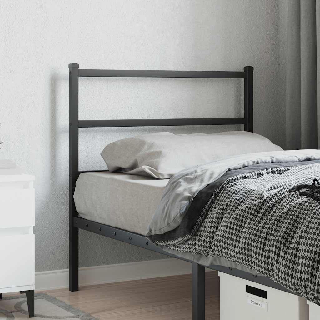 vidaXL Replacement Headboard 75 cm Metal Black
