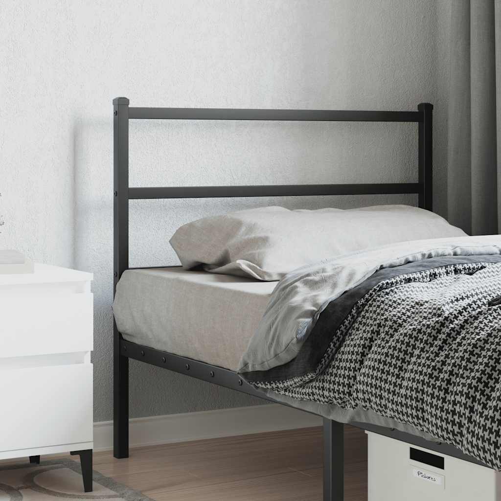 vidaXL Replacement Headboard 75 cm Metal Black