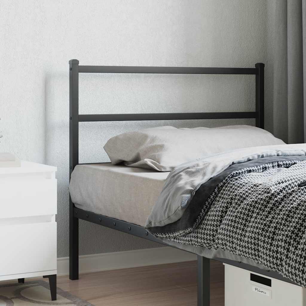 vidaXL Replacement Headboard 75 cm Metal Black