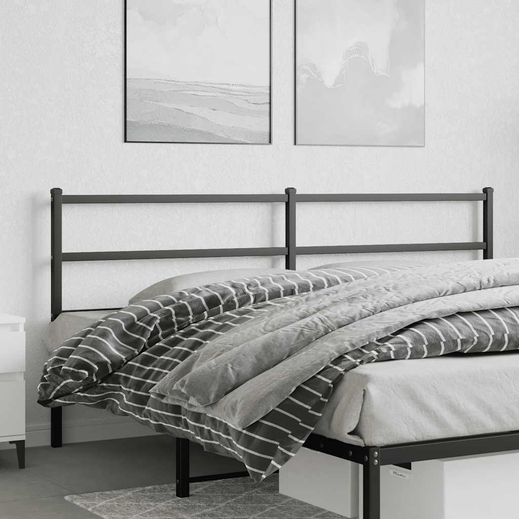 vidaXL Replacement Headboard 75 cm Metal Black