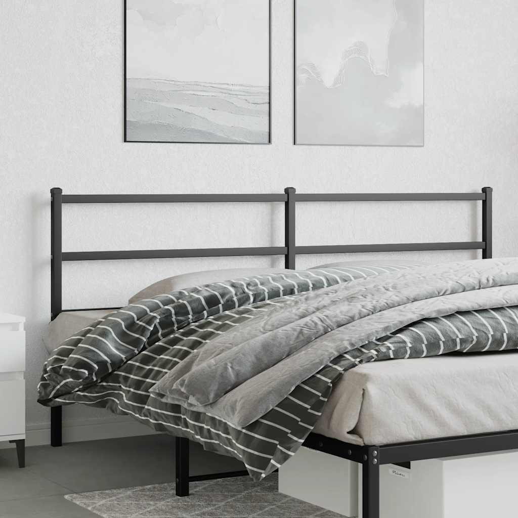 vidaXL Replacement Headboard 75 cm Metal Black