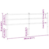 vidaXL Replacement Headboard 75 cm Metal Black
