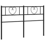 vidaXL Vervangend hoofdbord 75 cm metaal zwart