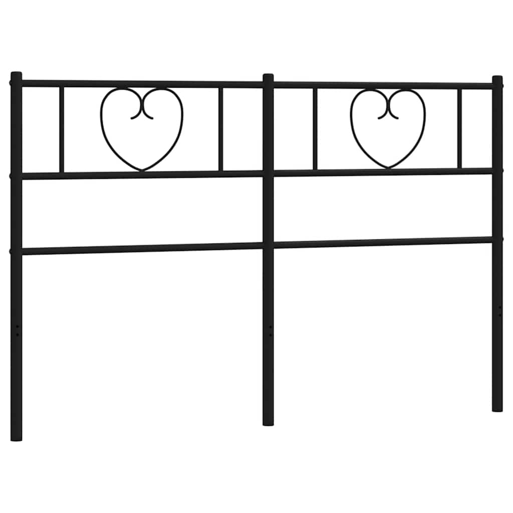 vidaXL Vervangend hoofdbord 75 cm metaal zwart