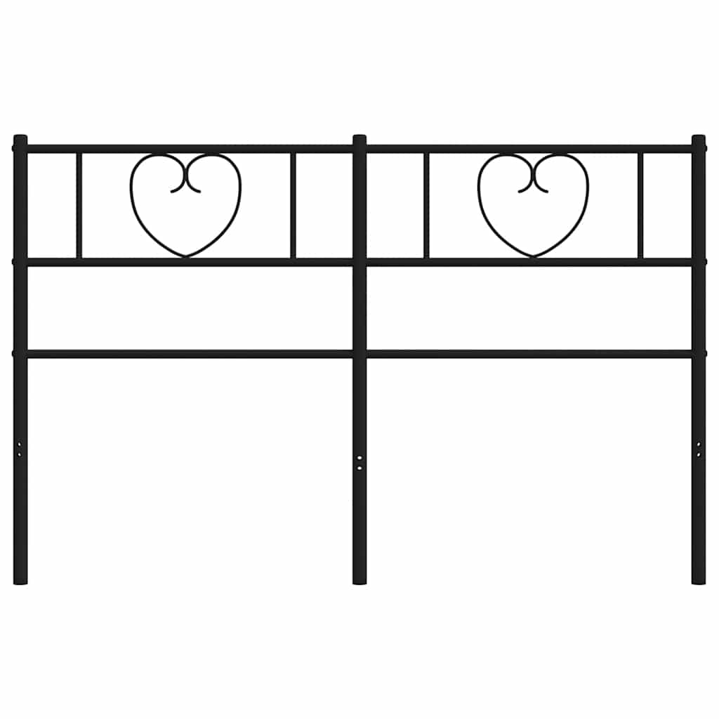 vidaXL Vervangend hoofdbord 75 cm metaal zwart