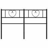 vidaXL Vervangend hoofdbord 75 cm metaal zwart