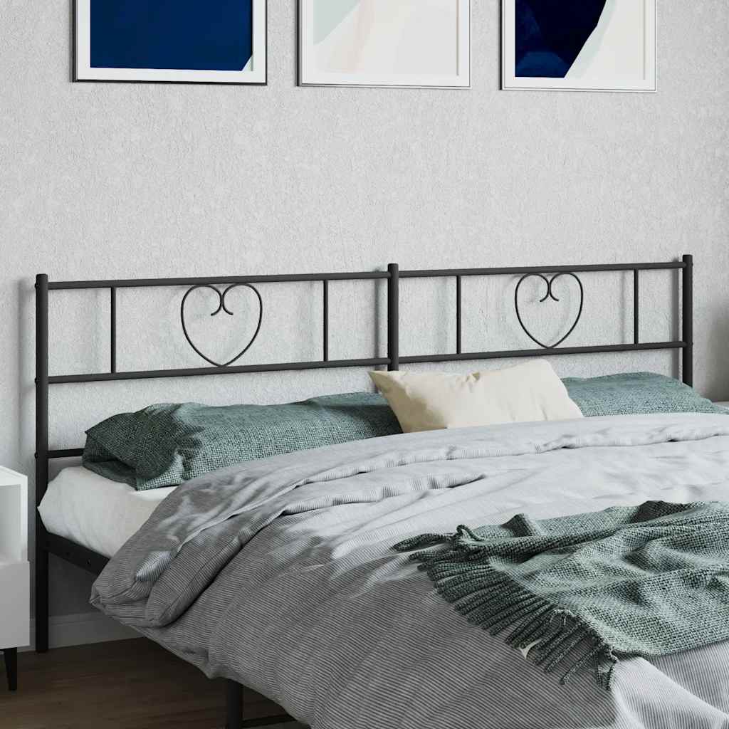 vidaXL Vervangend hoofdbord 75 cm metaal zwart
