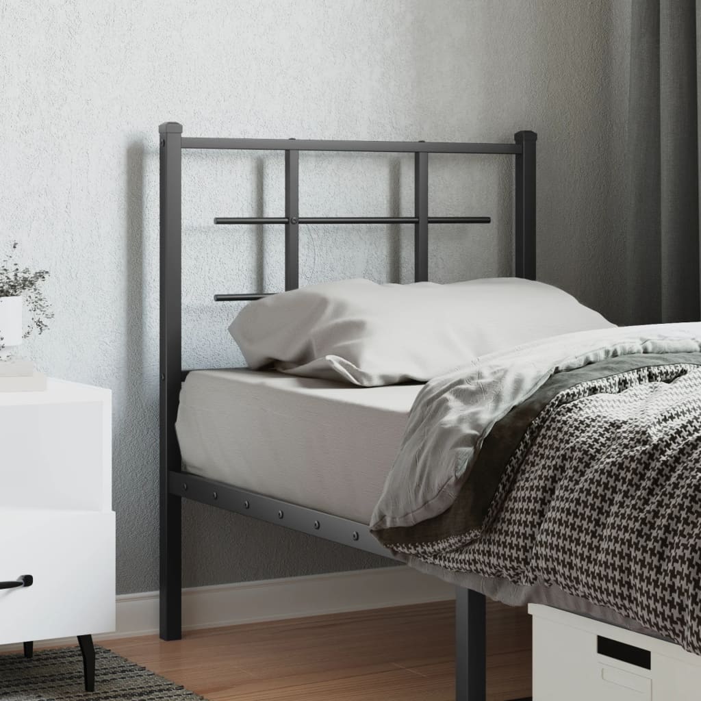 vidaXL Vervangend hoofdbord 75 cm metaal zwart