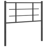 vidaXL Vervangend hoofdbord 75 cm metaal zwart