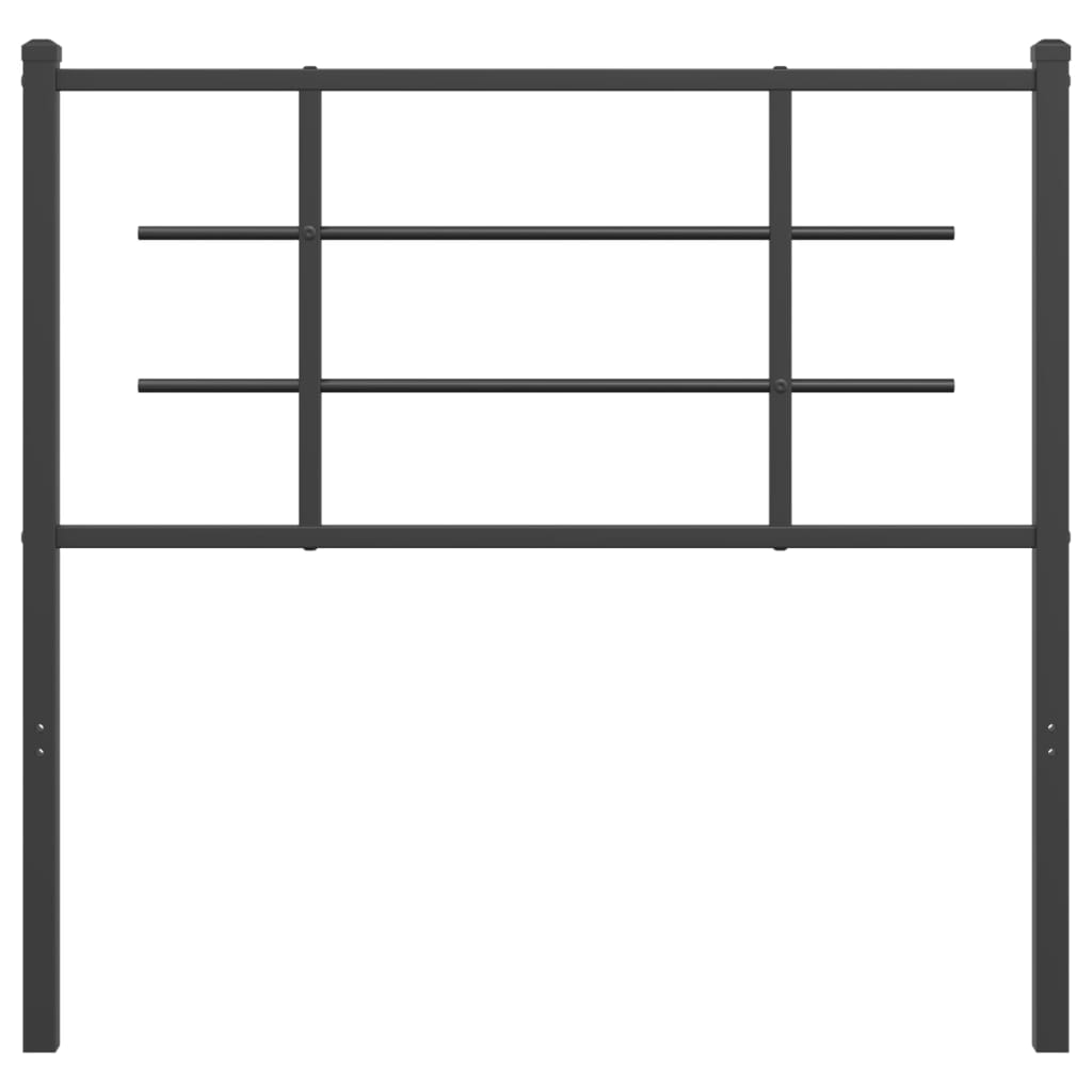 vidaXL Vervangend hoofdbord 75 cm metaal zwart