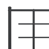 vidaXL Vervangend hoofdbord 75 cm metaal zwart