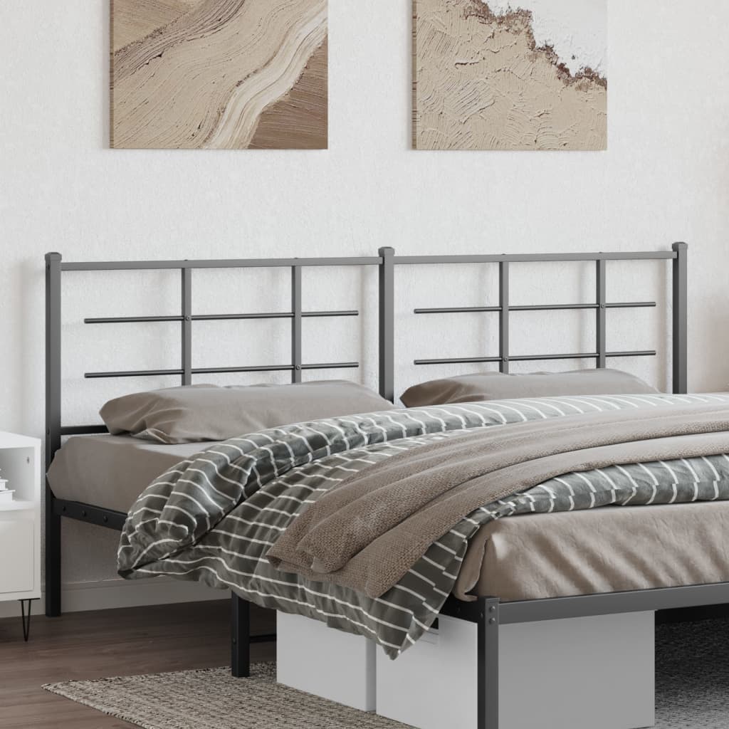 vidaXL Vervangend hoofdbord 75 cm metaal zwart