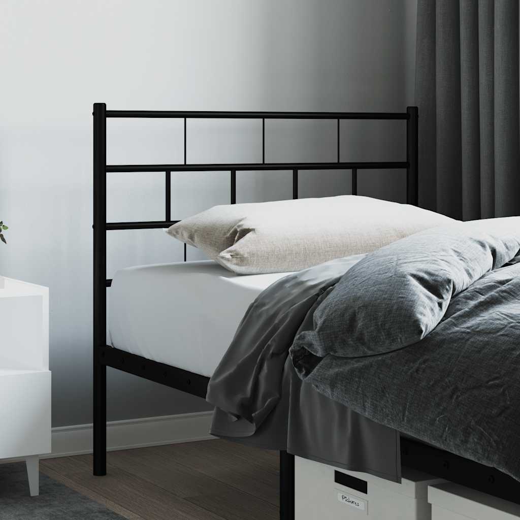 vidaXL Replacement Headboard 75 cm Metal Black