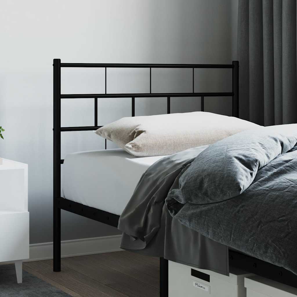 vidaXL Replacement Headboard 75 cm Metal Black