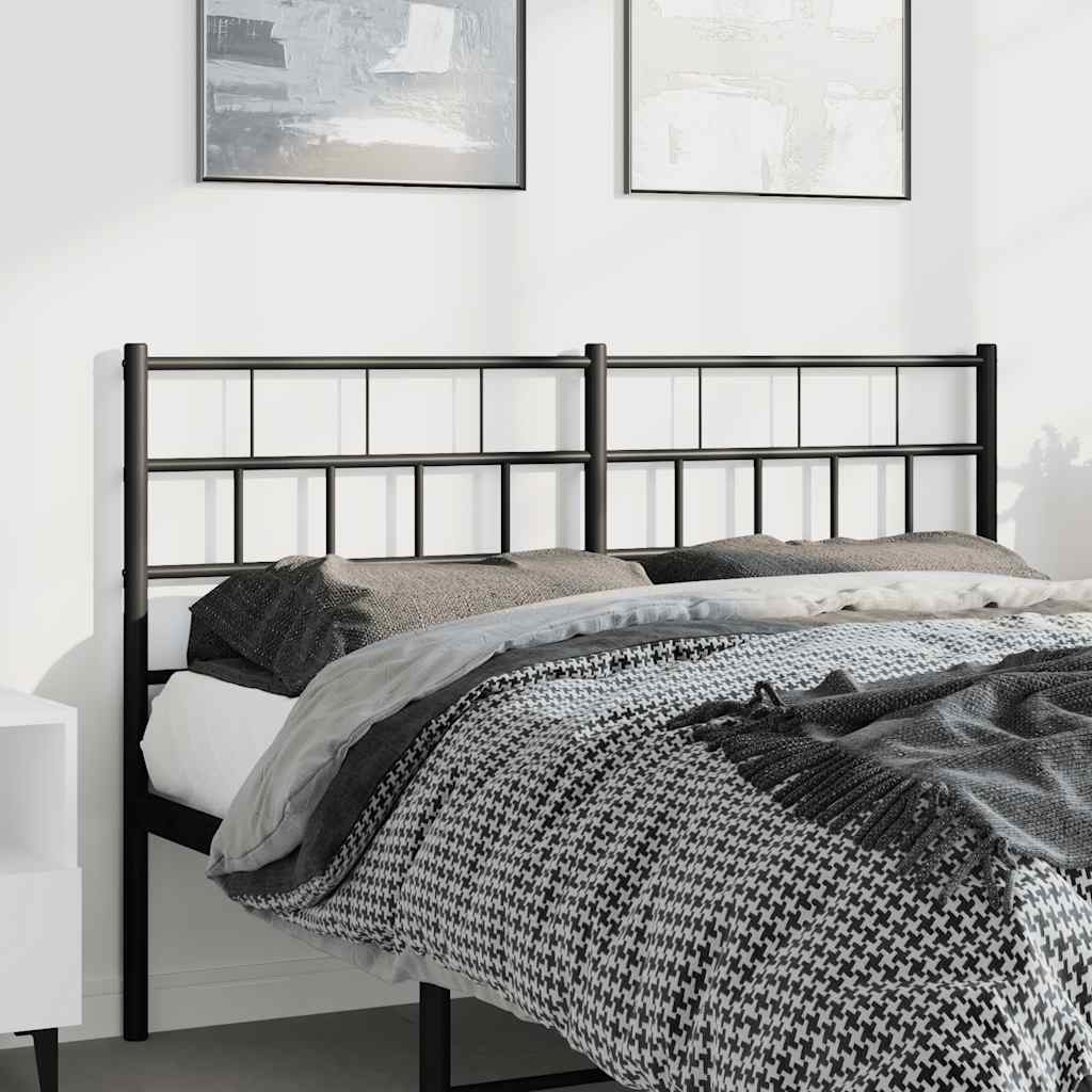 vidaXL Replacement Headboard 75 cm Metal Black