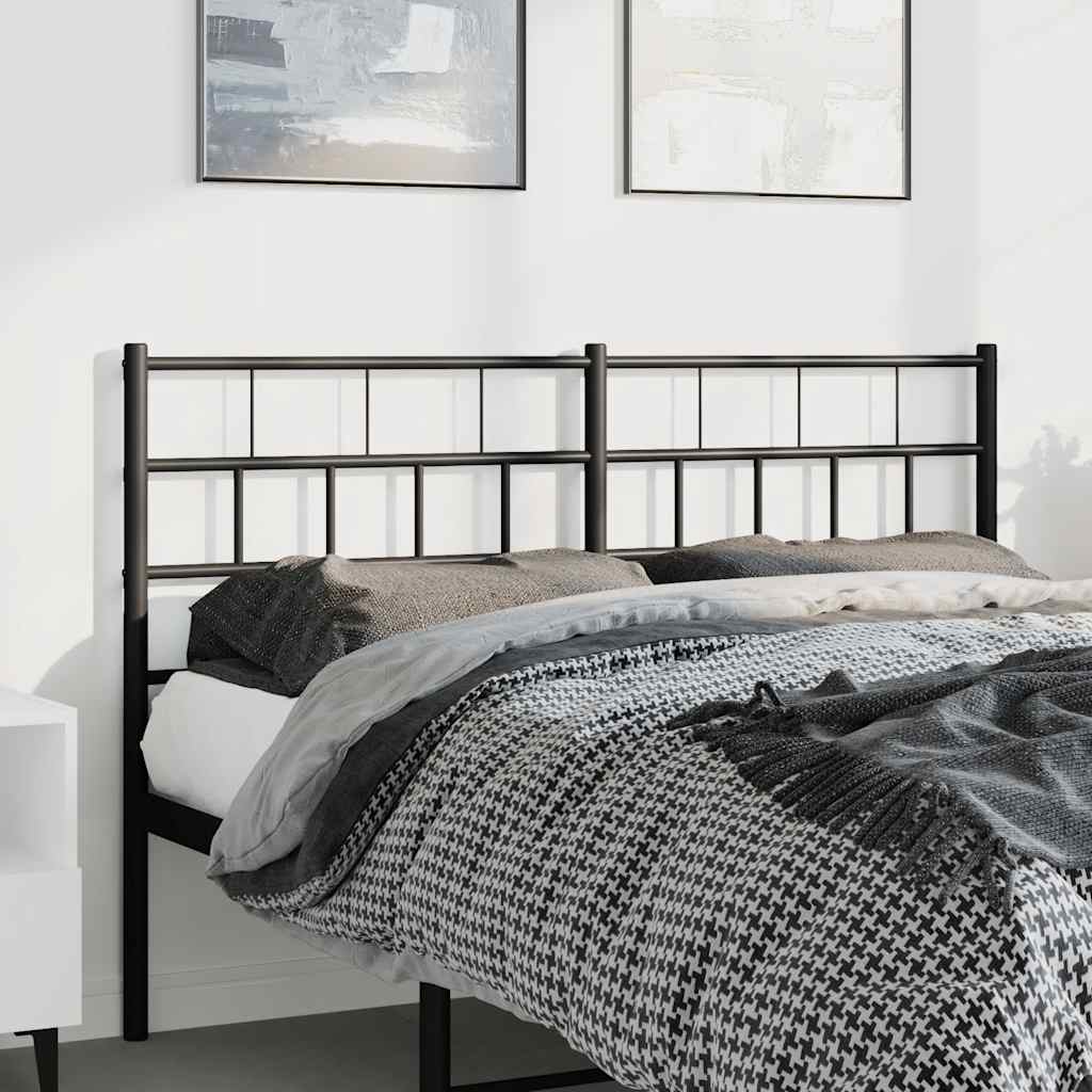 vidaXL Replacement Headboard 75 cm Metal Black