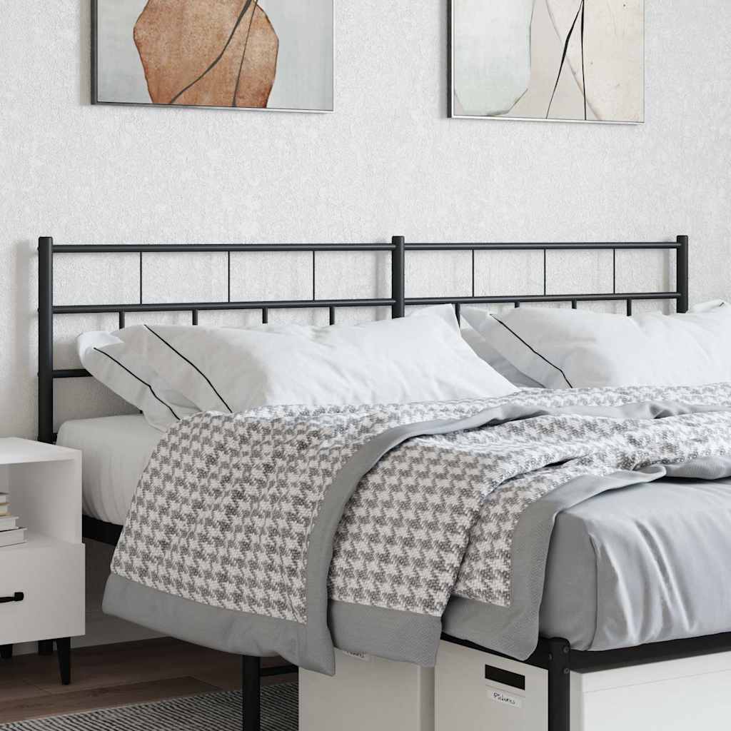 vidaXL Replacement Headboard 75 cm Metal Black