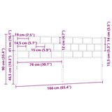 vidaXL Replacement Headboard 75 cm Metal Black