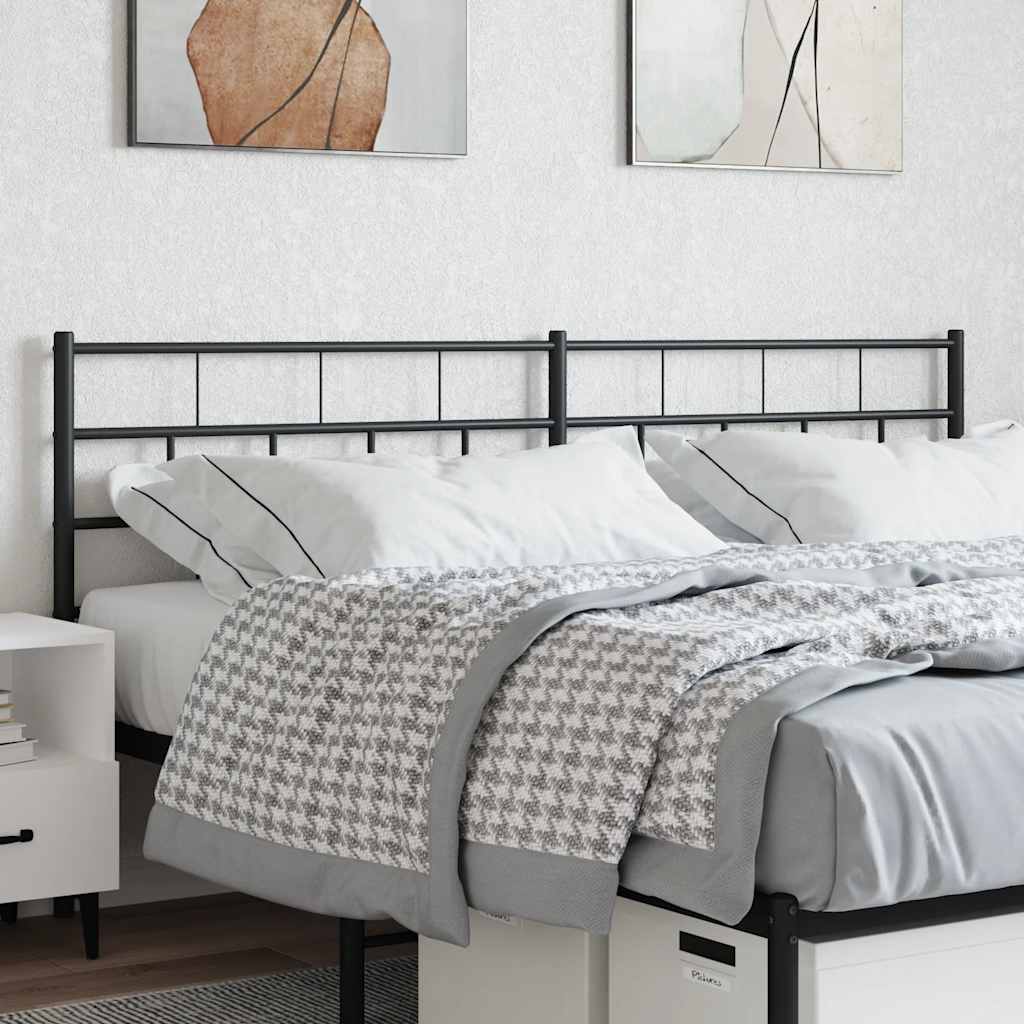 vidaXL Replacement Headboard 75 cm Metal Black