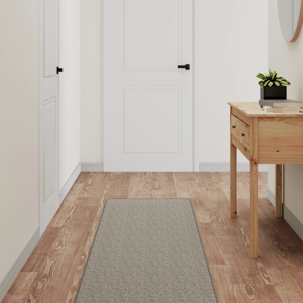vidaXL Tapijtloper 50x100 cm sisal-look platina