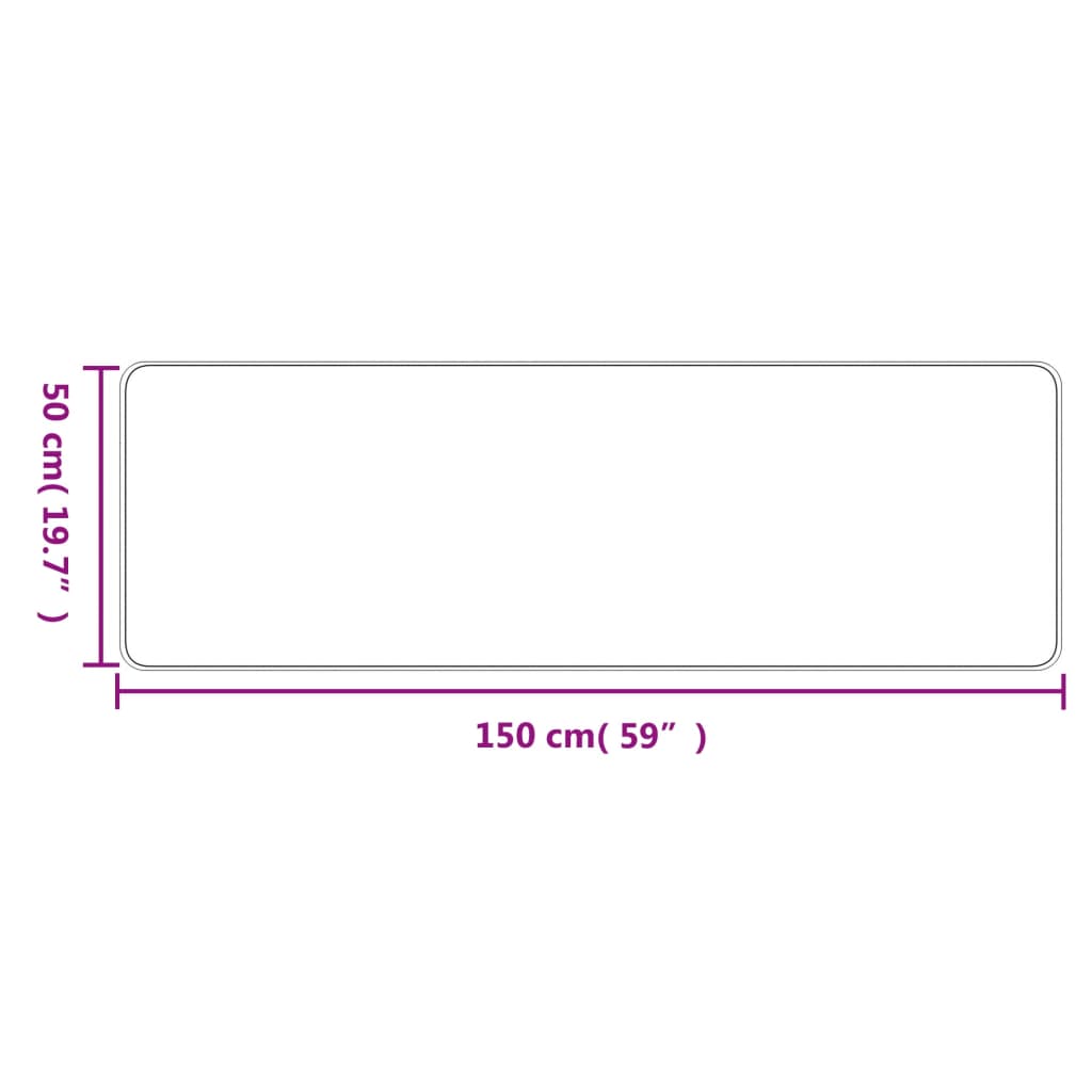 vidaXL Tapijtloper 50x100 cm sisal-look platina