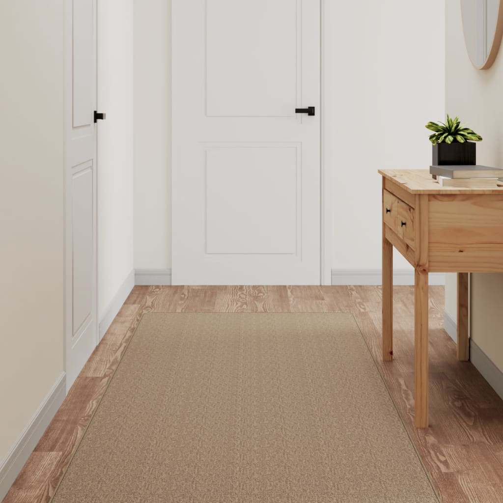 vidaXL Tapijtloper 50x100 cm sisal-look platina