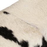 vidaXL Bankje 160x28x50 cm echt geitenleer bruin en wit