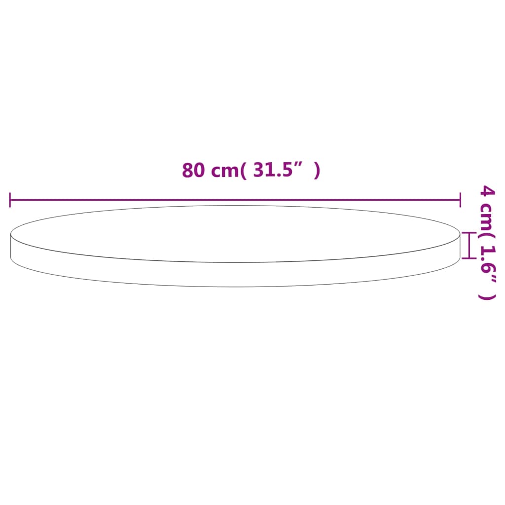 vidaXL Tafelblad rond Ø30x1,5 cm massief beukenhout