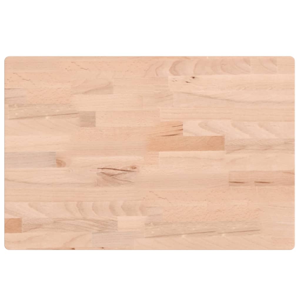 vidaXL Wastafelblad 80x40x1,5 cm massief beukenhout