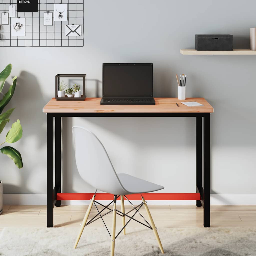 vidaXL Desk Top 80x55x2.5 cm Solid Beech Wood