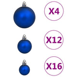 vidaXL 111-delige Kerstballenset polystyreen goudkleurig