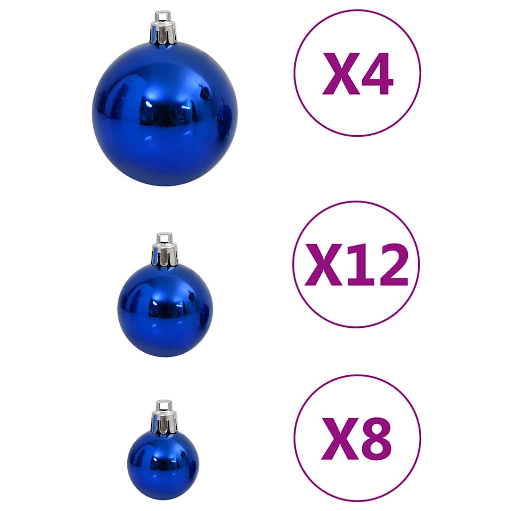vidaXL 111-delige Kerstballenset polystyreen goudkleurig