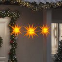 vidaXL Kerstlampen met LED's 3 st inklapbaar rood