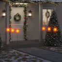 vidaXL Christmas Lights with Ground Spike and LEDs 3 pcs 35 cm Red