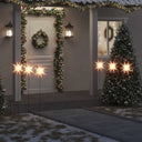 vidaXL Christmas Lights with Ground Spike and LEDs 3 pcs 35 cm Red
