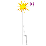 vidaXL Christmas Lights with Ground Spike and LEDs 3 pcs 35 cm Red