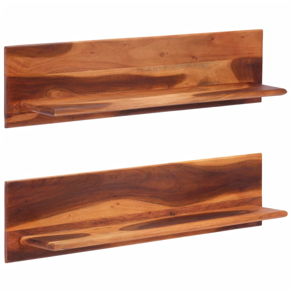 vidaXL Wandschappen 2 st 58x26x20 cm massief acaciahout