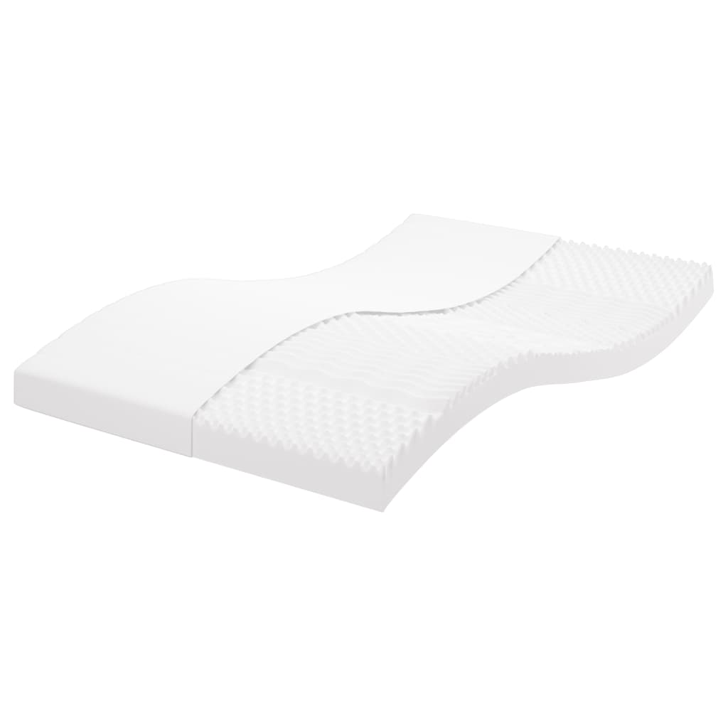 vidaXL Schuimmatras 7 zones hardheid 20 ILD 80x200 cm wit