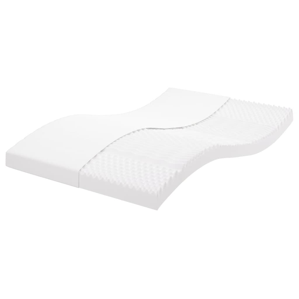 vidaXL Schuimmatras 7 zones hardheid 20 ILD 80x200 cm wit
