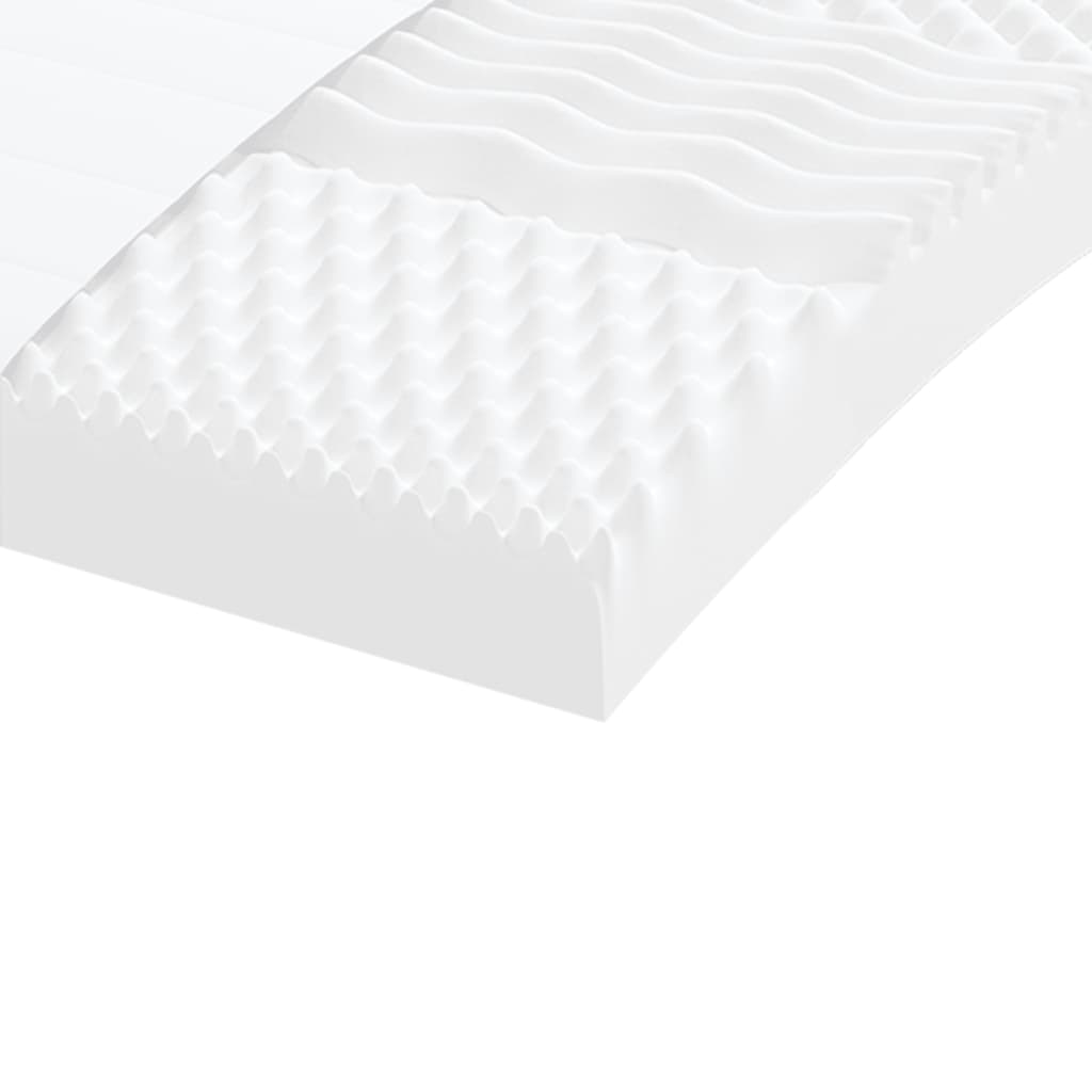 vidaXL Schuimmatras 7 zones hardheid 20 ILD 80x200 cm wit