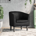 vidaXL Tub Chair faux leather black