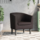 vidaXL Tub Chair faux leather black