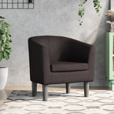 vidaXL Tub Chair faux leather black